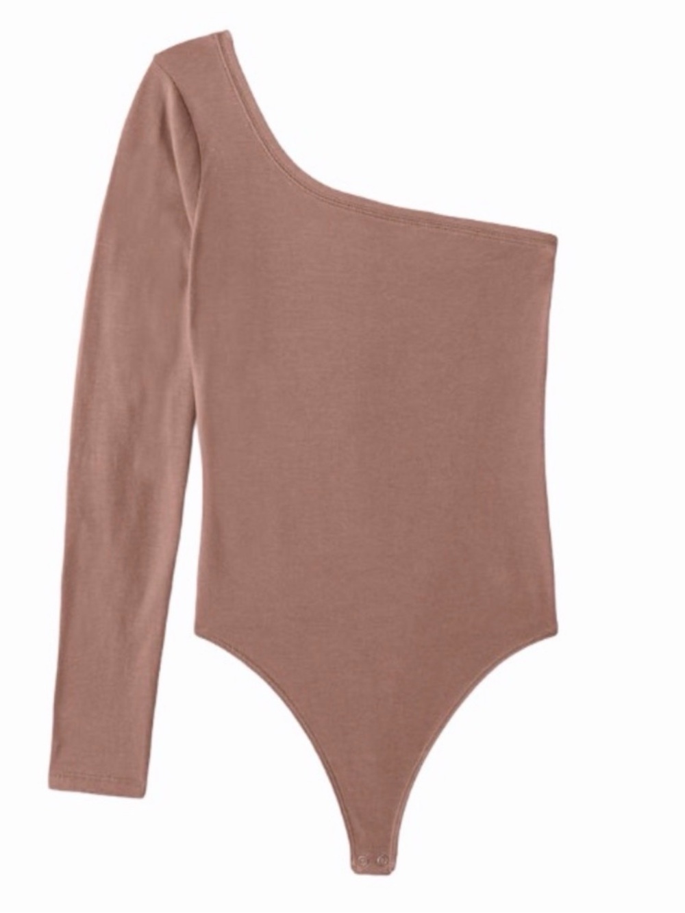 Abercrombie & Fitch Terracotta One-Shoulder Long-Sleeve Bodysuit